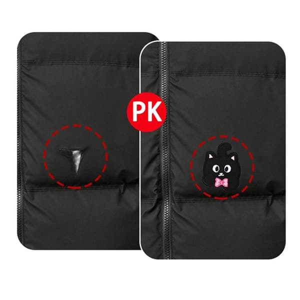 6 st/parti blandade kattungebroderade lappar tecknade e-lappar DIY-tyg 2