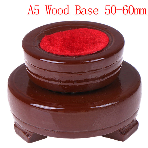 Crystal Wood Display Stand Base Holder For Crystal Ball Sphere A5