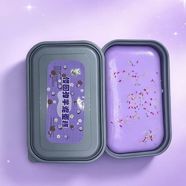 Sticky Box Cake Langsomt Stigende Legetøj Is Sensorisk Fidget Legetøj A Blue