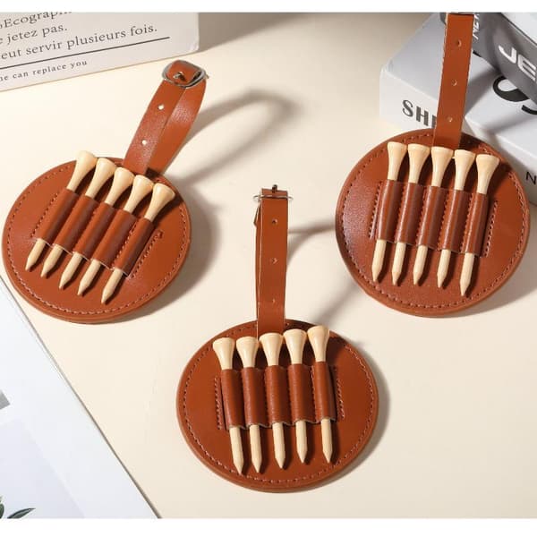 Golf Tee Opbevaringspose Bælteclips Golf Tees Holder Til Golftræning Black