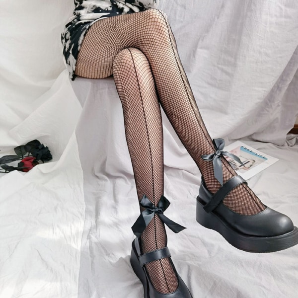 Gothic Japan Style Kvinde Tights Sexet Mesh Fishnet Strømpebukser Lol A1