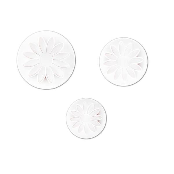 4 stk blomsterkake stempel fondant kakeformer bake dekorasjon