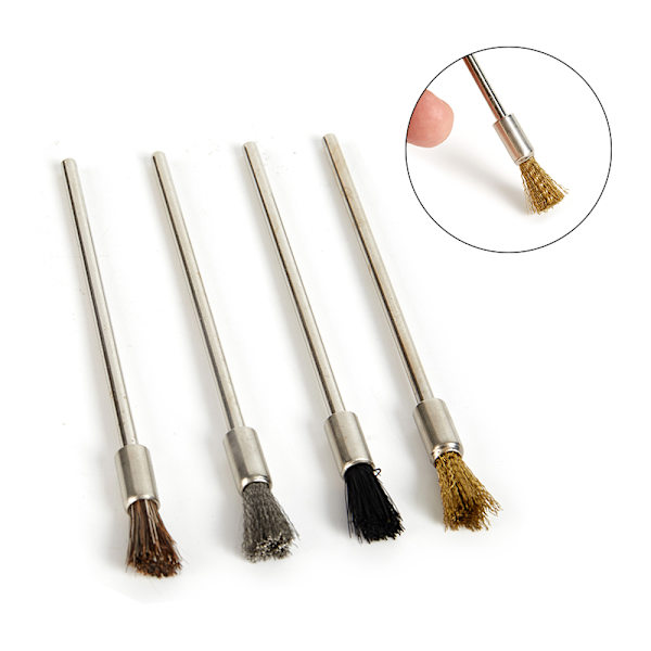 Kynälankaharja 100mm pitkävartiset puhdistusharjat Rotary Tool Ru Copper wire