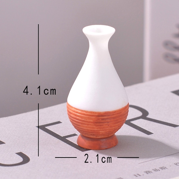 Dukkehus Miniatyr Blomstervase Blomsterpotte Simulering Vase Pot H A