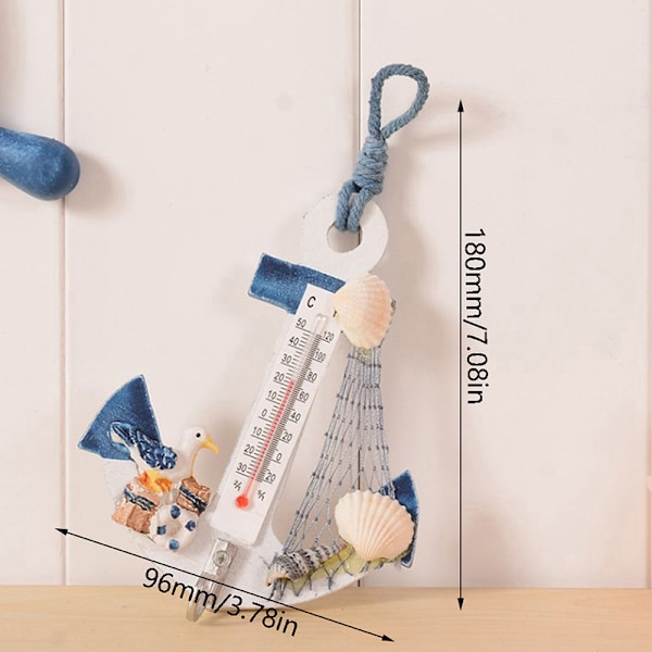 Træankertermometer Håndværk Kunst Vægophæng Krog Meter Gaug