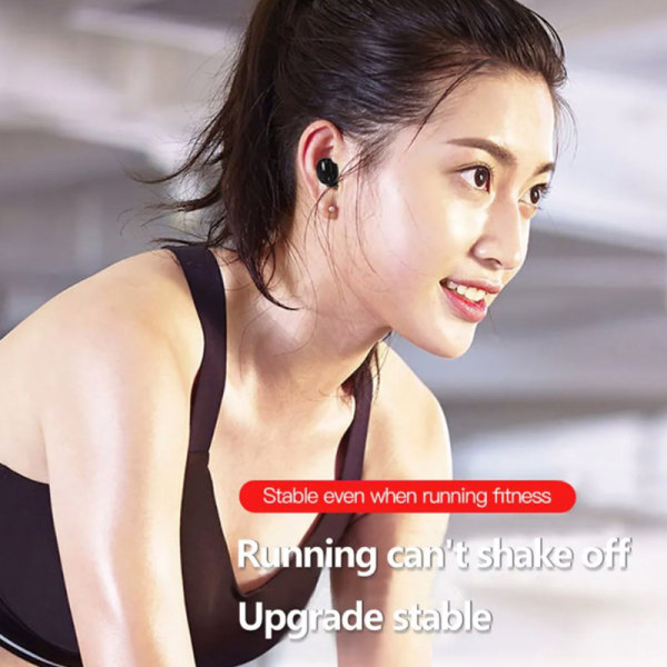 Mini Wireless Bluetooth-kompatibel 5.0 hörlurar In Ear Sport Wi black