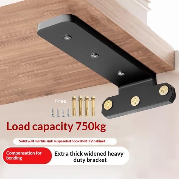 1 set kraftiga hyllkonsoler L-formad skiljeväggsstöd White 150mm