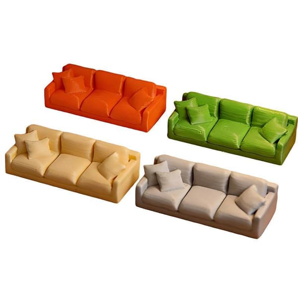 Miniature Simulation Sofa Model Dukkehus Stue Sofa Møbler A4