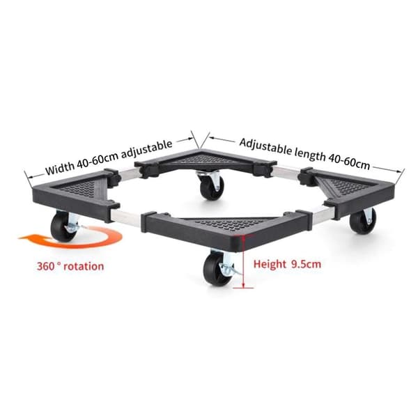 Apparatvagn i rostfritt stål med 4 låsbara hjul - Annons 40 60cm telescopic