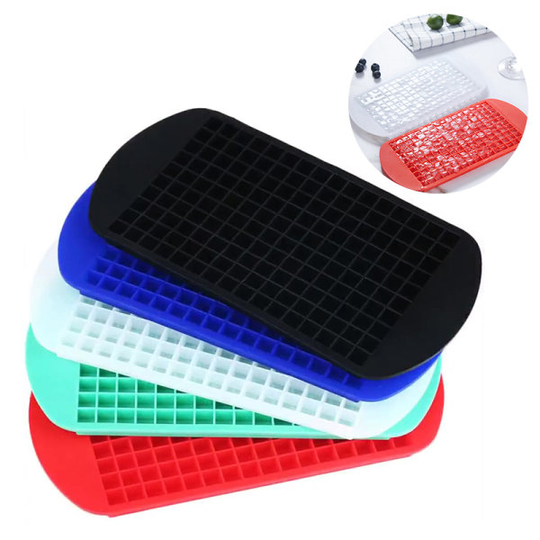 160 Cavity Silikonitanko Jääpalatarjotin Jääkuutioita Small Square Ic White