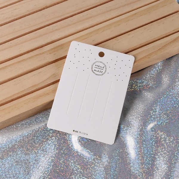 50st Display Cards Halsband Örhängen Kartong Hårklämmor Whit -7.5*10.5CM 50pcs