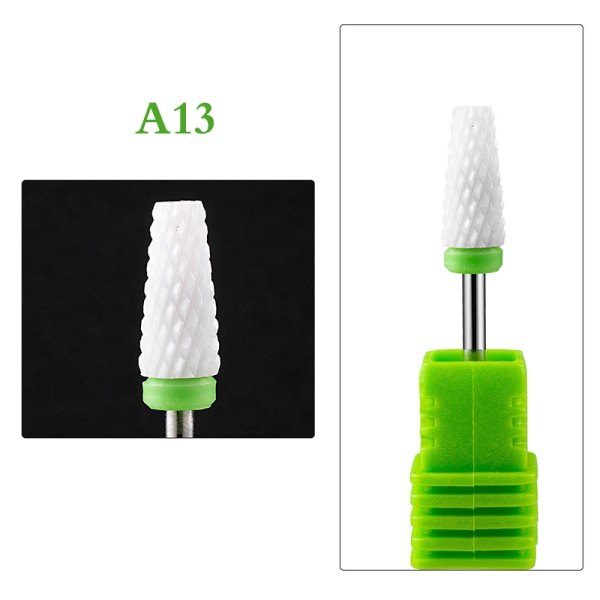 1 STK Keramisk Tungsten Nail Drill Bits Fil for elektrisk manikyr A13