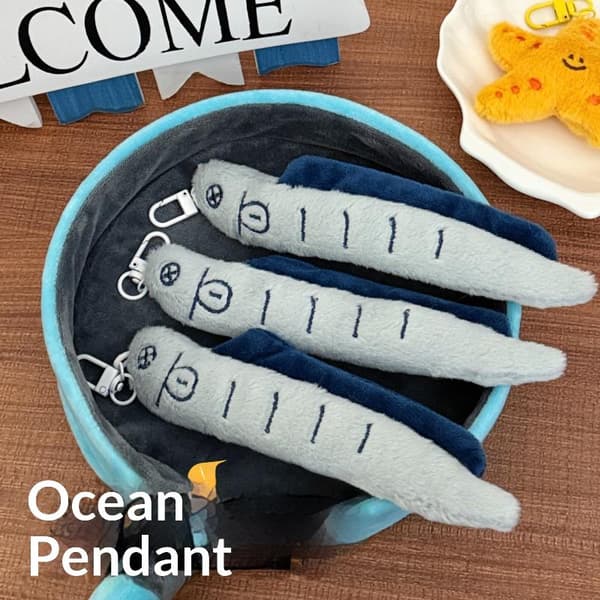e Creative Marine Animal Plush Keychain Cartoon Pendant Plush D A2