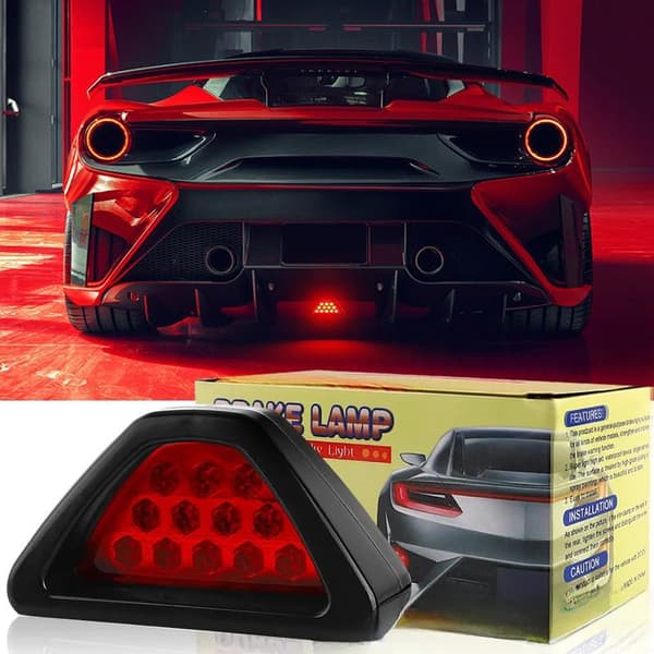 Bil Trekant Bremsestoplys 12 LED Universal Lampe Advarsel DRL A1