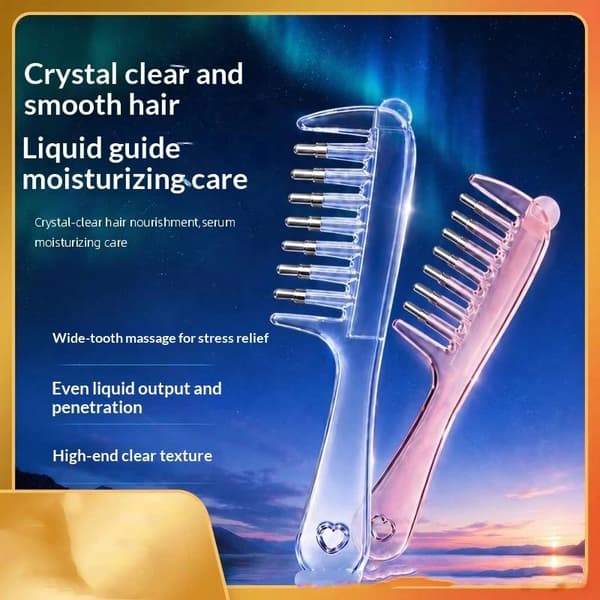Multifunksjonell Mini Bærbar Hodeapplikator Kam Anti-Frizz Hår A2