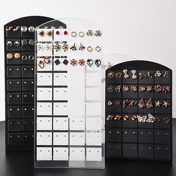 48/72 huller kreative smykker øreringe Studs Display Rack White 18X8.8cm