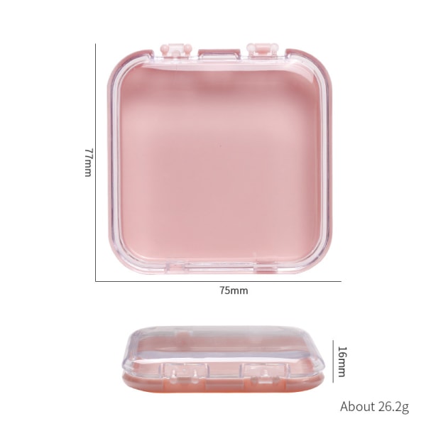 Akryl oppbevaringsboks for falske negler Smykkegaveeske for DIY Press-o Pink