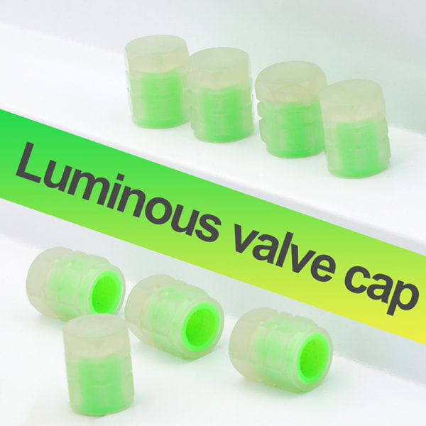 4 Stk Universal Luminous Valve Caps Dekk Ventil Caps