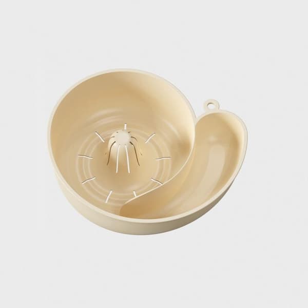 Spin Shape Automatisk Grönsakstvätt Hushållsfrukt Avlopp Ba Beige