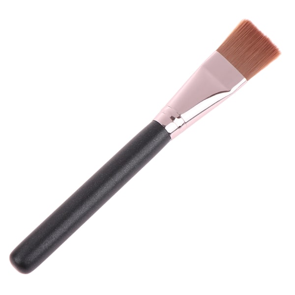 1 Stk Black Makeup Brushes Flat Top Foundation Brush Trehåndtak