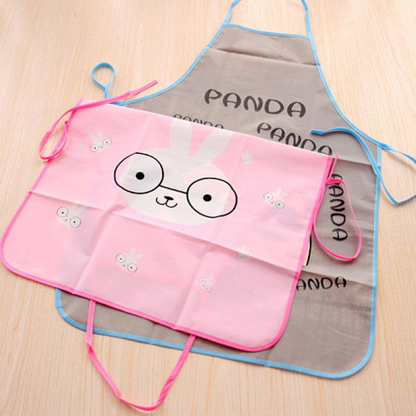 Etusivu Naiset Vedenpitävä e Sarjakuva Keittiö Ravintola Ruoanlaitto Bib Pink Rabbit