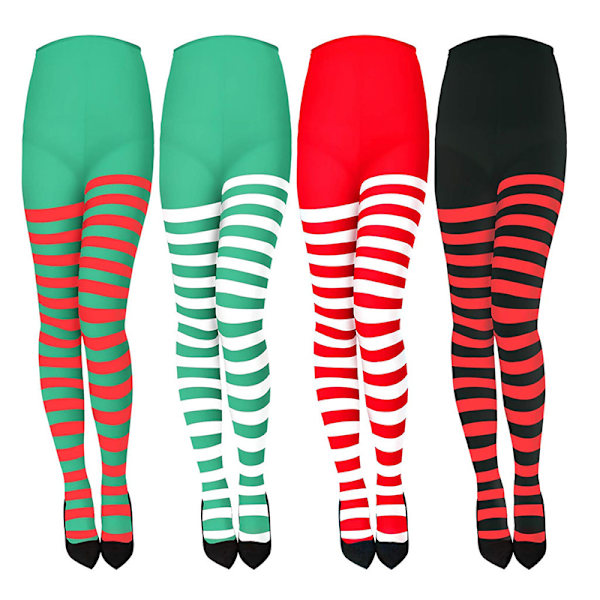 Dame Tights Uigennemsigtige strømper Strømpebukser Julefest Makeup Black&Red