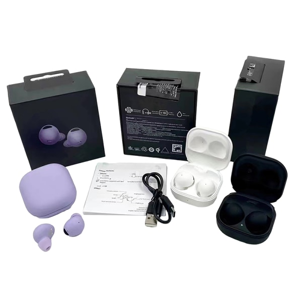 Nye Galaxy Buds2 Pro R510 TWS ørepropper Bluetooth-hodetelefoner Wirel Purple
