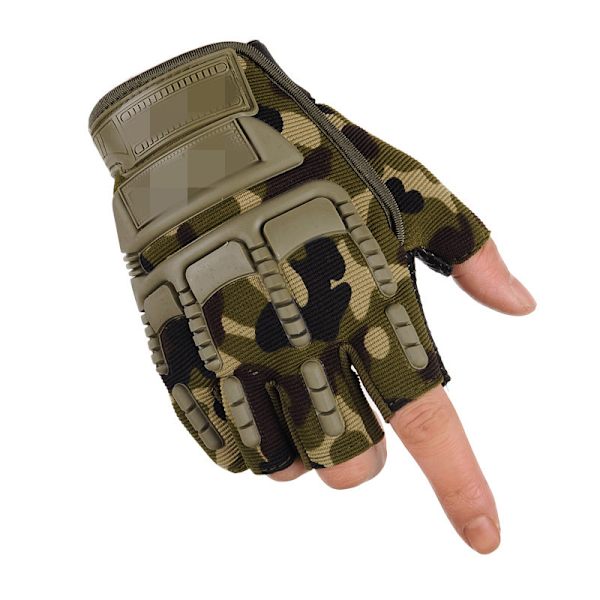 Utendørs taktiske hansker militær halvfinger fiske ride spo ArmyGreen