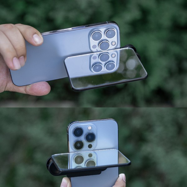 Smartphone Camera Mirror Reflection Clip Kit 3D Phone Reflectio White