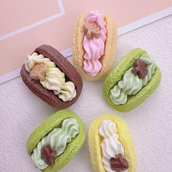 10 stk. harpiksmodell 3D kremkake-simulering DIY-tilbehør 10pcs