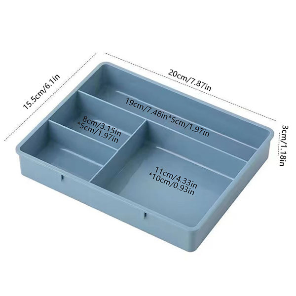 Låda Organizer Fack Set White
