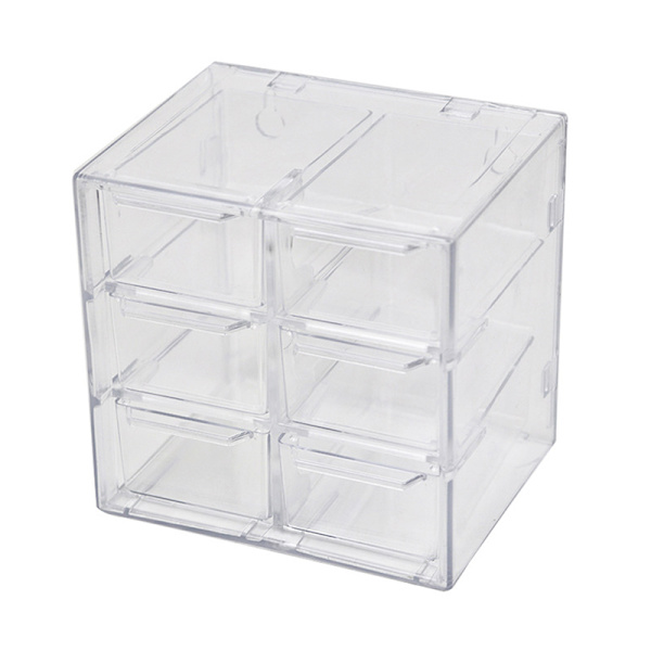 Desktop Skuffe Organizer Mini Skuffer Plast Skrivebord Craft Opbevaring 6 grid