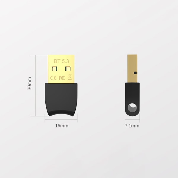 USB Bluetooth Adapter Trådlös 5.3 Dongel För PC Högtalare Tråd