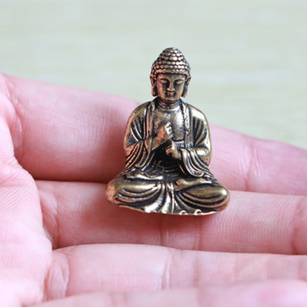 1 STK Mini Size Thai Style Buddha Staty Heminredning