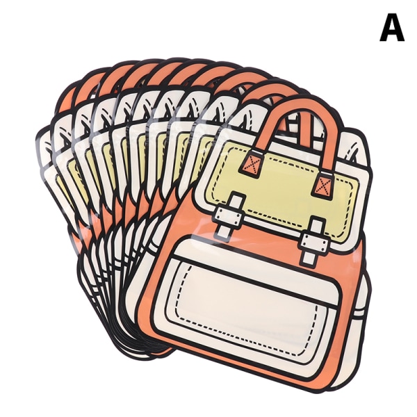 10 stk Cartoon Rygsæk Slikposer til børn Snack Biscuit Packin A
