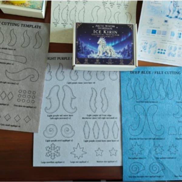 Arctic Winter Guardians DIY lappeteppe-sett 3D utstoppede dyr Pr A9