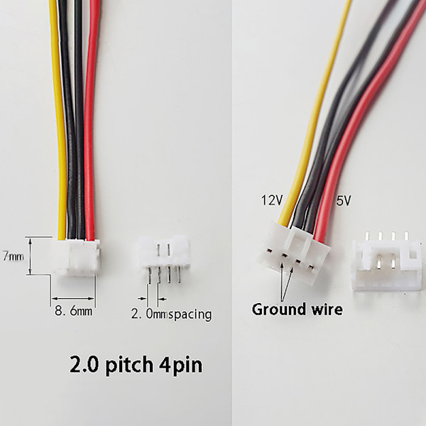 PH 2,0 mm 4-stifts liten typ till 15-stifts hårddisk SATA- power C A1