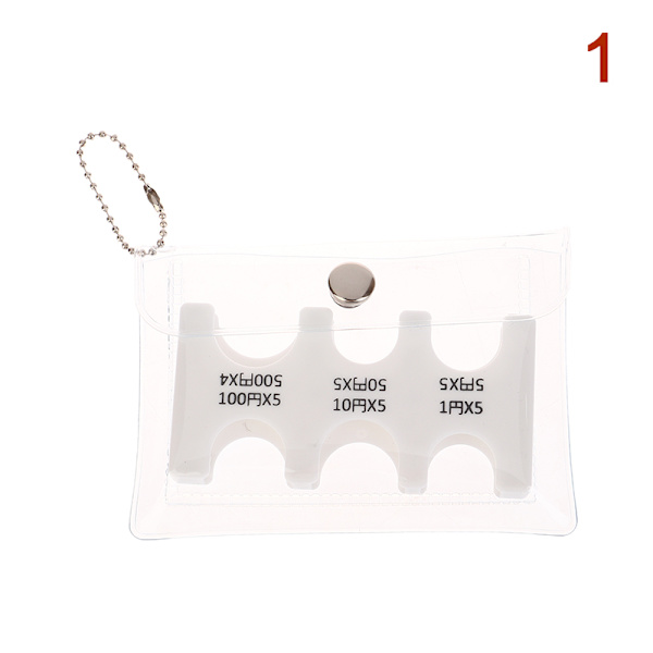 PVC-kolikkokokoelma Kukkaro Lompakko Auton kolikonvaihtokotelo Kolikko D White transparent