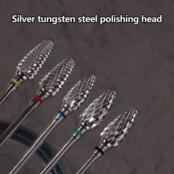 Tungsten Steel Nail Art Borrbit Gel Pedikyrborttagning Rotary M C Radium color