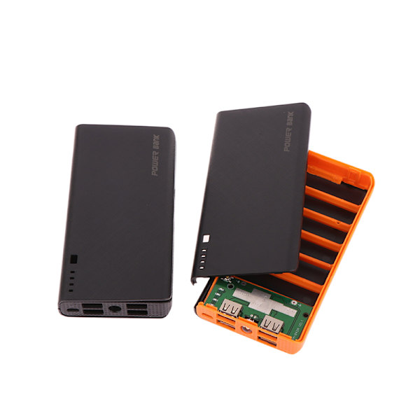 6* 18650 Batterioplader Dæksel Power Bank Case DIY Box 4 USB Po Green