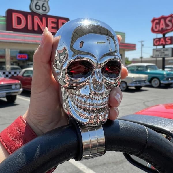 Universal metallager Power Handle Skull Head Turning Steerin