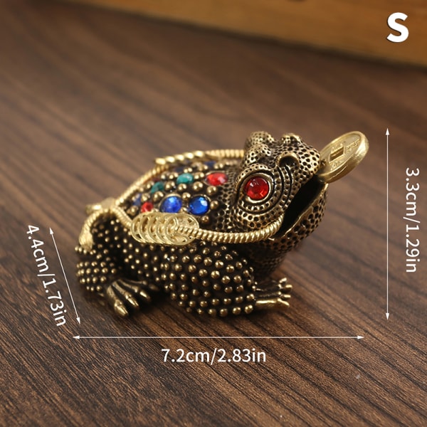 Feng Shui Toad Money LUCKY Fortune Wealth Golden Frog Toad Coi S