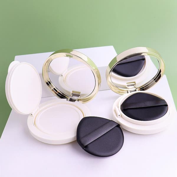 Tom luftpute foundation puffboks DIY kosmetikkveske med PU