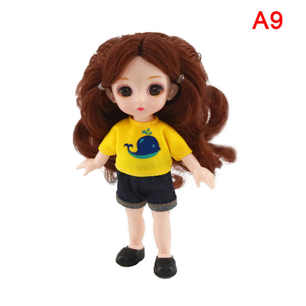 BJD 16cm nukke casual muoti prinsessavaatteet puvun asusteet A9