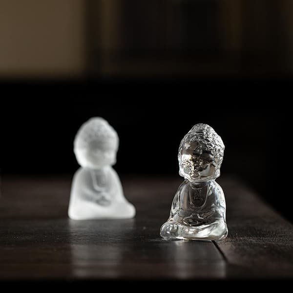 Ch'an Buddha Glasspynt Teborddekorasjoner Teseremoni A