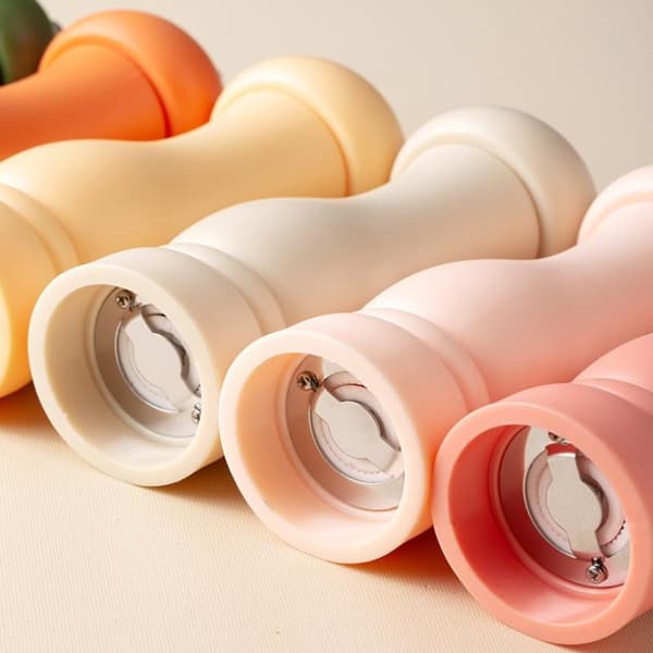 Salt- och pepparkvarn justerbar keramisk kvarn kökskock Light pink