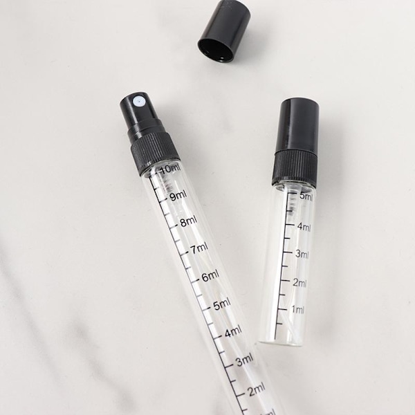 1 st Mini Reseparfym Atomizerflaska Bärbar Spraypump R Black 5ml