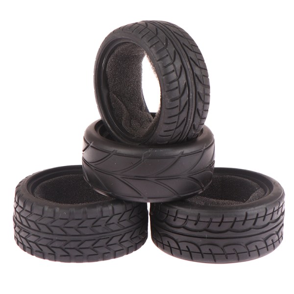 1/10 65 mm RC gummidæk racerbildæk (+svamp) hjulfælg Fi A
