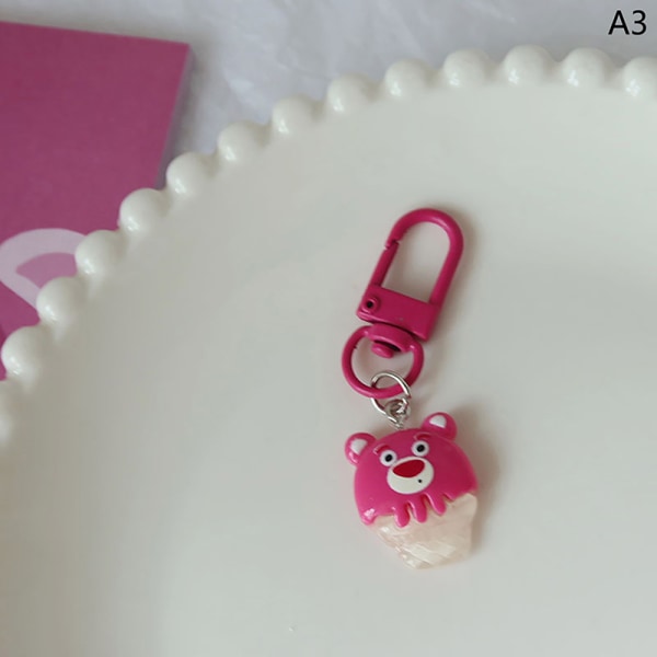 e Sarjakuva Strawberry Bear Avaimenperä Tyttölaukulle Riipus auton avain A2