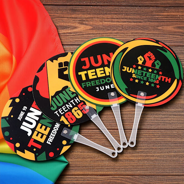 72 stk. Juneteenth plastik håndvifte bulk Juneteenth Freedom Day